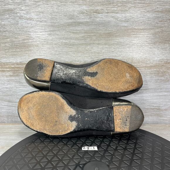 Burberry Women's Silver Black Slip On Embellished Ballet Flats Size EU 36 US 5 - Picture 8 of 13